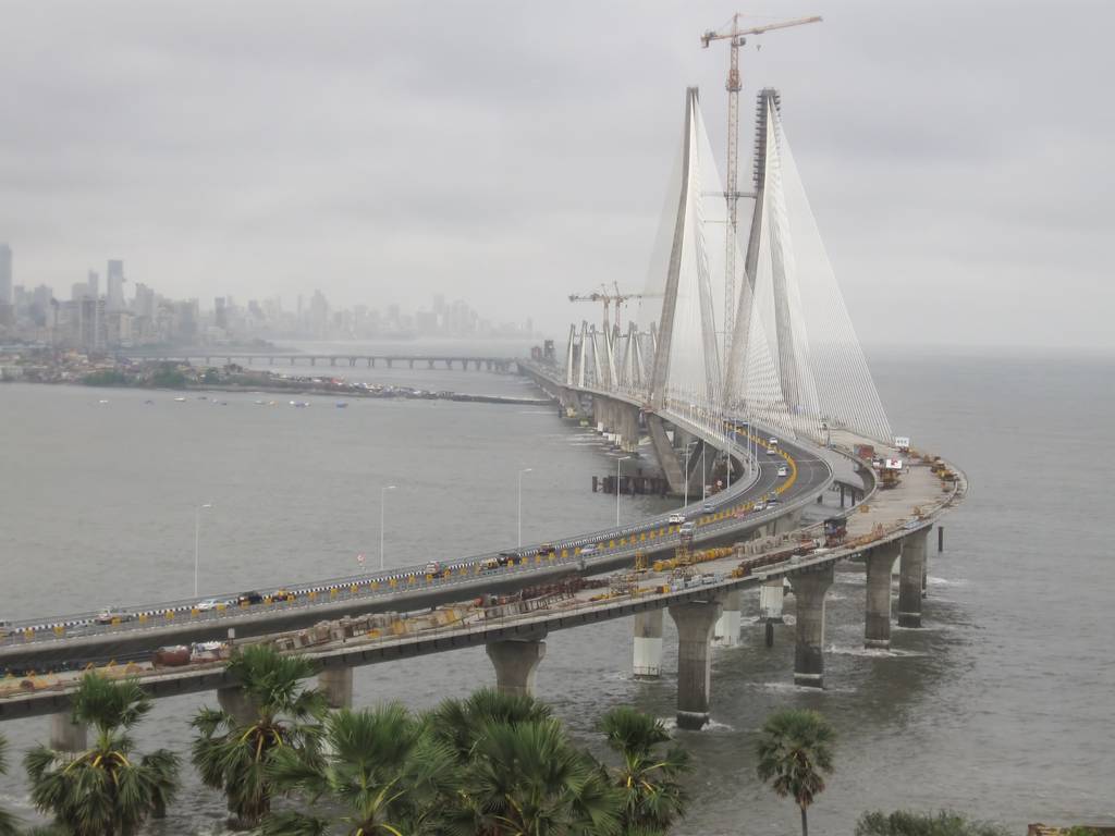 travel Bandra Worli Sea Link as seen from Taj Lands End, Bandra(W) in Mumbai, India