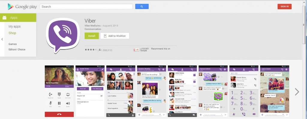 social apps for Android review with viber app