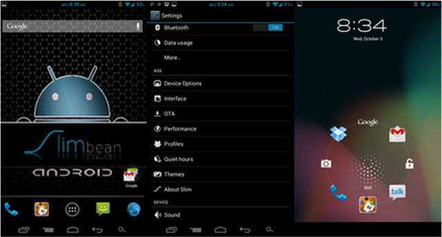 latest android 3.4 version in SlimBean custom mod project