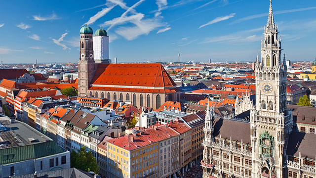 Bavarian city of Munich (München) in the south of Germany