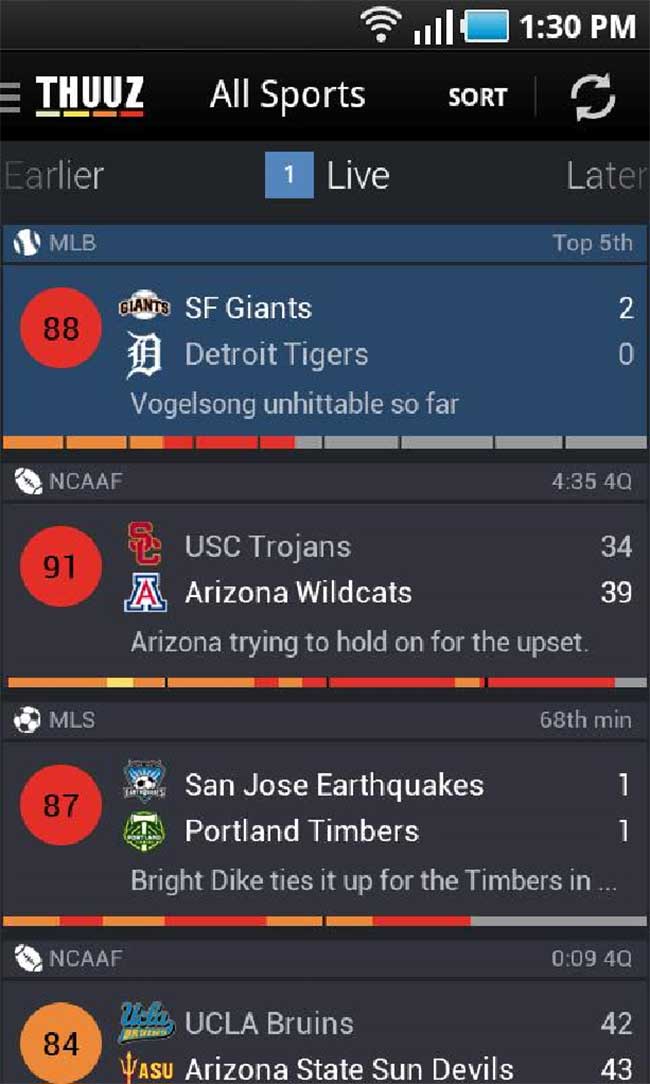 famous sports application for android review