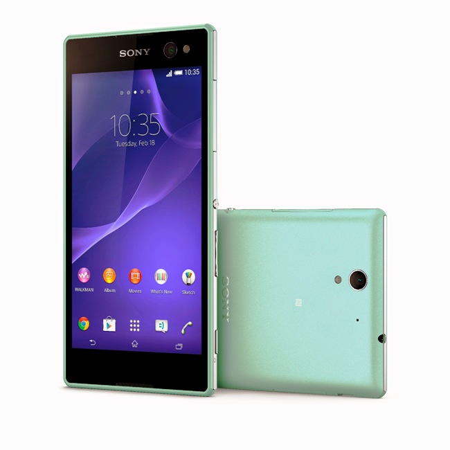 sony xperia c3 (view of rear camera & front camera)