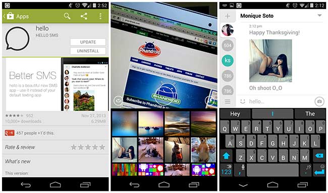 Hello SMS app for Android